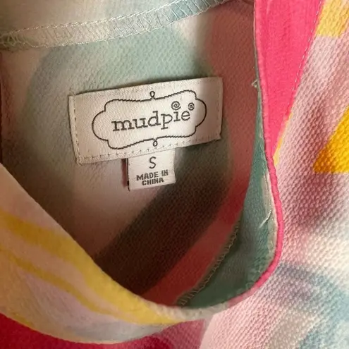 Mud Pie Women’s Painterly Pastel Eleanor Watercolor Two-Tiered Sleeveless Top S