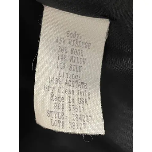 Kenar Studio Charcoal Tweed Wool Silk Blend Blazer size 6