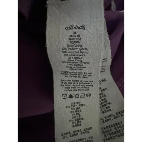 Allbirds Natural Run Form Tank Top Cropped Purple Lyocell Merino Wool Stretch XS