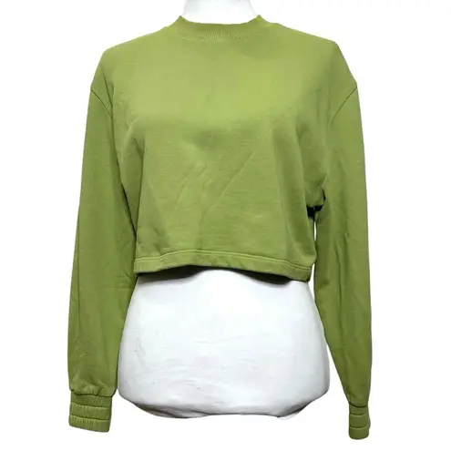 Apparis Isabel Cropped Sweatshirt Women's Size S Epson Green Organic Cotton