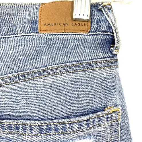 American Eagle Women's Size 000 Mom Jeans Distressed Light Wash Denim