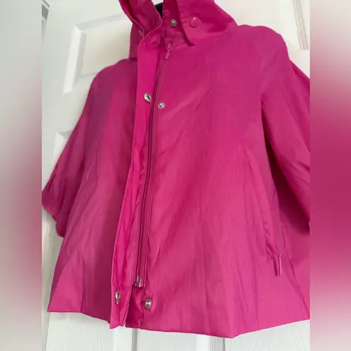 SAMUEL DONG Dramatic Bright Pink Short Sleeve Cropped Jacket, Size XS