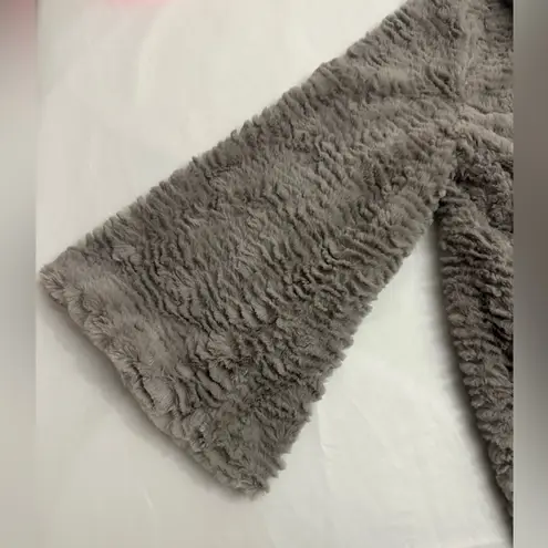 Collection Eighteen Faux Fur Silver Pine Gray Cowl Neck Jacket M/L