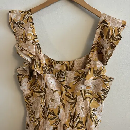 Madewell New  Angelina Maxi Dress Yellow Floral Print Size 10