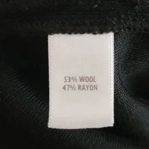 St. John Caviar Wool Blend Knit Pencil Skirt Black 10