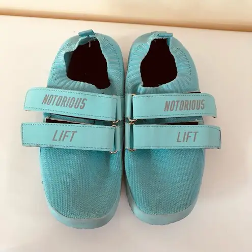 Notorious Lift Sumo Gen 1 Deadlift Slippers Workout Shoes Cyan Women's Size 38 7 Blue