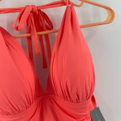 La Blanca Swimsuit SZ 12 NWT Island Goddess Birds of Paradise Halter One Piece