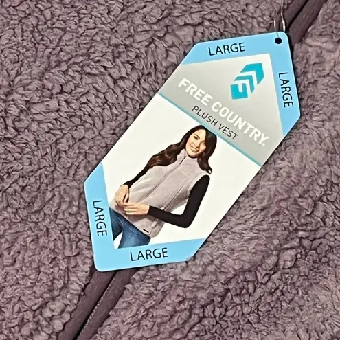 Free Country Plush Vest Dusty Wood Rose Size Large NWT