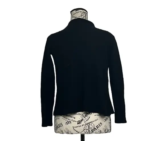 100% Cashmere Waterfall Open Cardigan Sweater Womens Black XS Goth Grunge Preppy