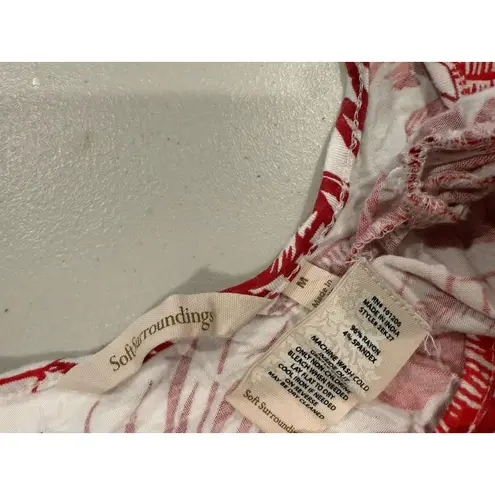 Soft Surroundings Lilo Maxi Dress Womens Medium Hawaiian Palms Hi Low Resort