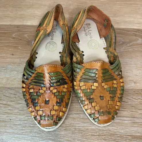 Boho Leather Woven made in Mexico Women's Loafers Brown Size 6.5