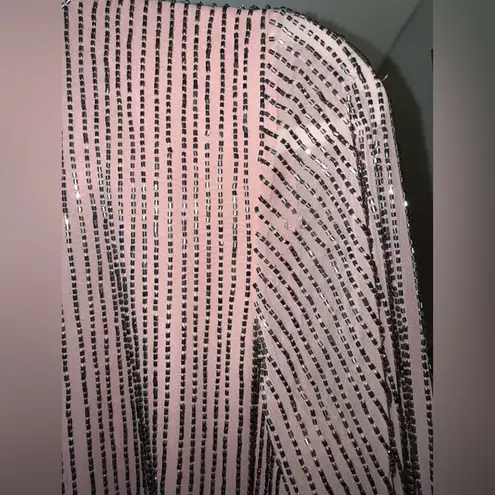 Karina Grimaldi Garda beaded mini dress with velvet belt XS