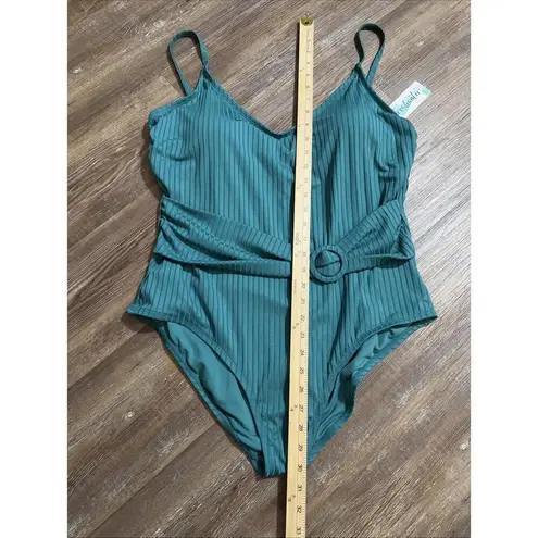 Freshwater One Piece Preppy Green Belted Swimwear Bathing Suit Preppy Swim NEW Size XXL