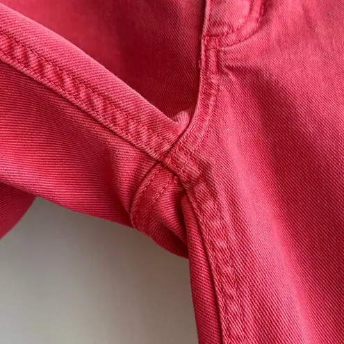 Sandro Paris Cropped Red Denim Jeans, Size 38 (EU) / Size 8 (US)