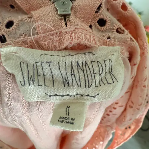 Sweet Wanderer Orange Embellished Tank Top