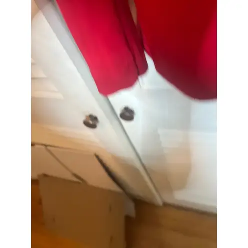 Magaschoni Red Knit Jersey Knit Blazer Career Office Work S