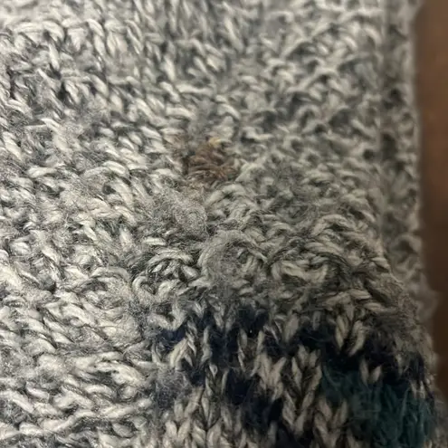 Royal Robbins Knit Zip Up Hoodie Sweater Wool Blend Women’s Large Blue Gray L