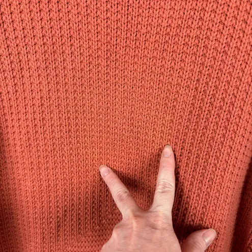 Soft Surroundings Womens Chamonix Cable Knit Chunky Sweater in Orange Sz M Fall