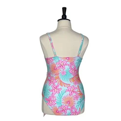 Members Mark New One Piece Swimsuit Wrap Top Tie Waist Aqua Women’s Size XL