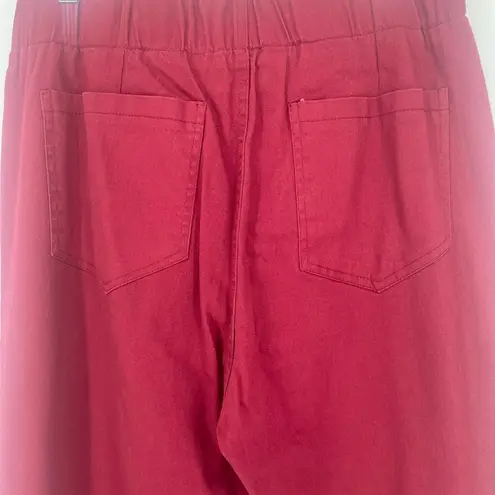 Lucky & Blessed L&B Maroon High Rise Ultra Flare Bell Bottom Pants sz XL Western Red