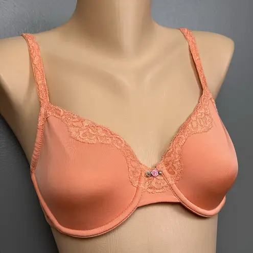 Vintage Warner's Bra 38B Orange Underwire Style 01599 Soft Light Lined Plushline Size undefined
