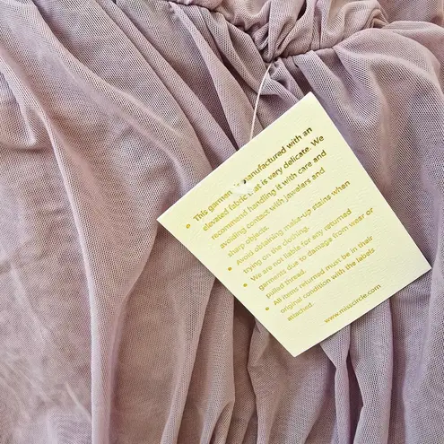 NWT Miss Circle Flora Mesh Sleeveless Mini Dress in Purple Women's Size L Size L