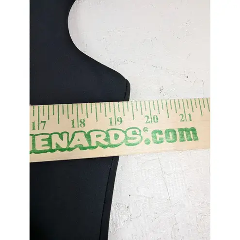 Max Mara Black Cap Sleeve 14 Sheath Dress Midi Length Made in Italy Size 14P