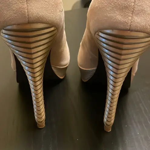 Rachel Roy Rachel Suede Platform Heels - Women 8 - Tan