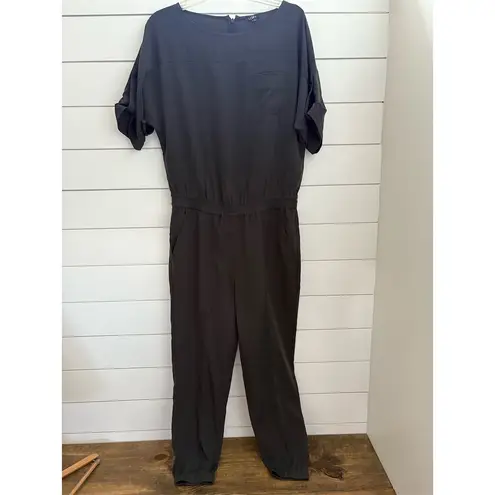 Loft  Women's Black Jumpsuit‎ Size 4 Short Sleeve Elastic Waist