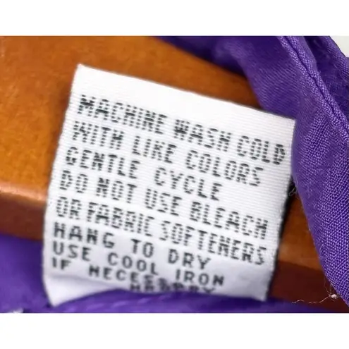 Josephine Chaus Vintage 90s Women Retro Royal Purple Secretary Blouse Size 12 Josephine