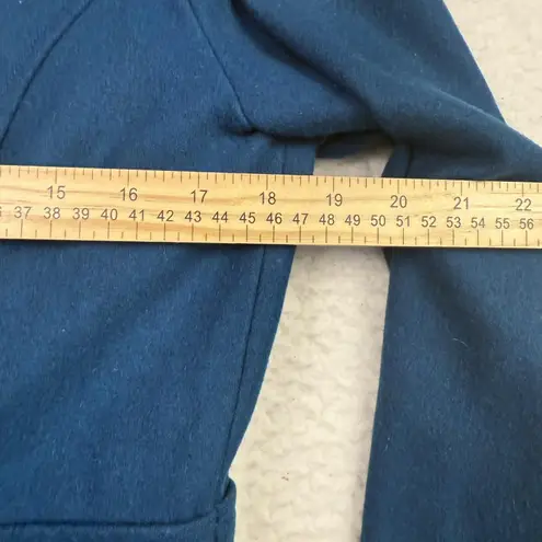 Tulle Coat Womens Large Teal Blue Wool Blend Single Breasted Lined Pockets