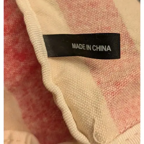 EUC Lancome Large Canvas Beach Vacation Travel Foldable Lightweight Tote Bag Pink