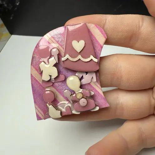 Children With Ice Cream Little People Pins By Lucinda Brooch Pin Handcrafted