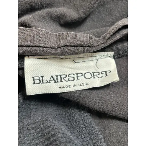 Blair Sport Women's Black Corduroy Patchworks Button Cardigan Sweater Top Size L Size L
