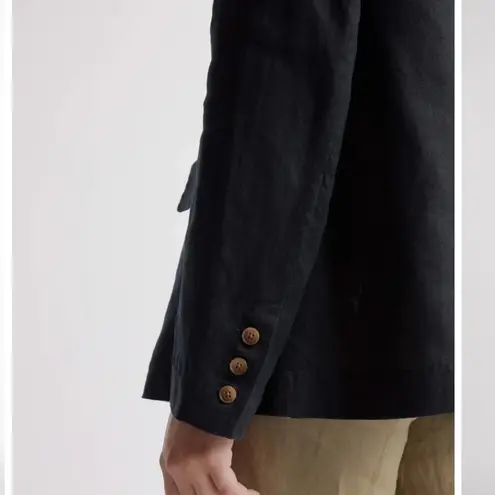 Quince 100% European Linen Blazer Navy Medium Single Breasted