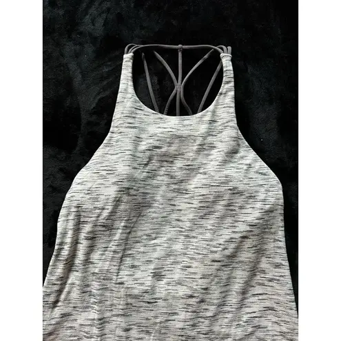 Lululemon  Women's Raise The Barre Tank Top Workout Shirt Cutout Back Bra Sz 6