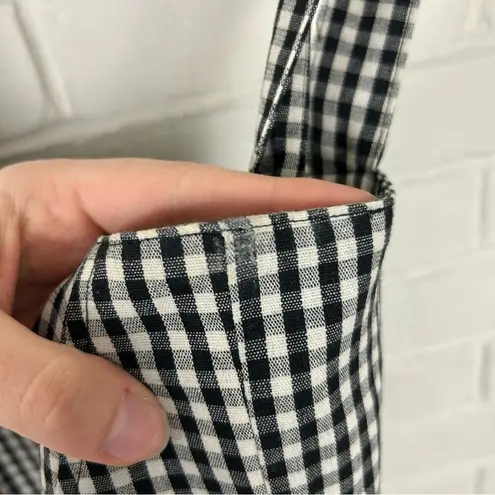 Capulet Lola Bustier Gingham Fitted Black White Midi Dress Size XS