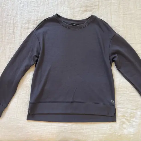 New w Tags NATORI Fuji Sweatshirt Top XS $130 Blue