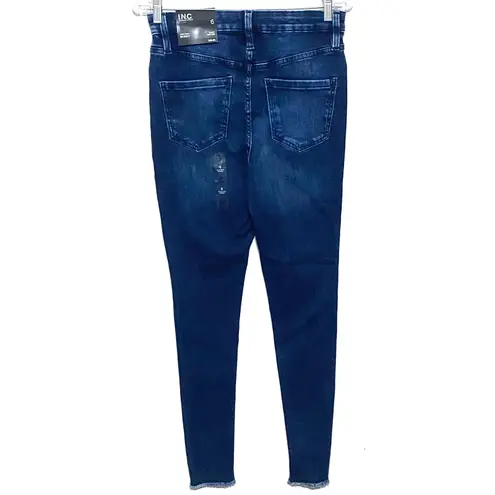INC Denim High Rise Skinny Jeans Womens 6 Stretch Casual Classic Dark Indigo NWT - Image 3