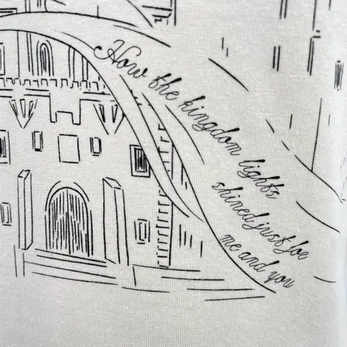 Taylor Swift Speak Now Babydoll Tee Kingdom Lights Castle Dragons Cream Size XS