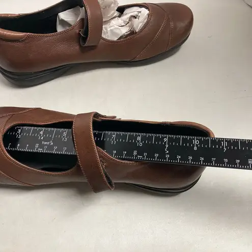 ABEO Genuine Leather Abby Mary Jane 24/7 Slip Resistant Shoes Size 10 Brown