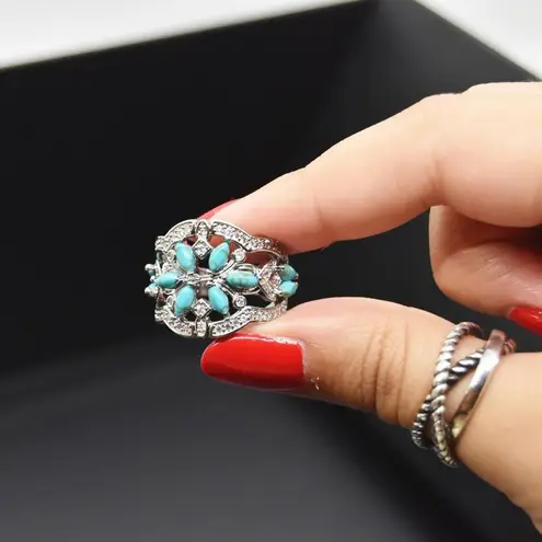 Western Turquoise Ring Blue