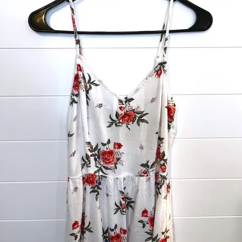 Divided by H&M White Floral Smocked Bust Cami Dress Women Size 6