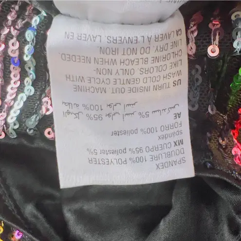 International Concepts XS Sequin Spaghetti Strap Tank Top Back Keyhole Closure Red