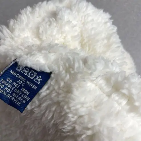 Man of Aran Neck Warmer Ivory Acrylic Cable Knit Lined Outdoors *