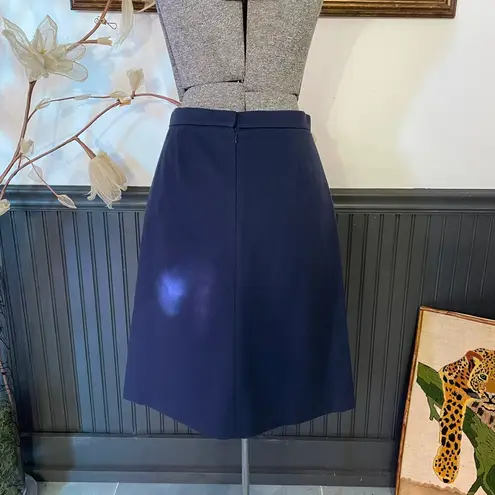 L'AUTRE CHOSE Italian Virgin Wool Box Pleat Skirt Made in Italy Sz 42/US 6💚🎀 Blue