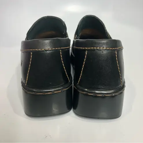 Born brown leather loafers chunky heels women’s size 7.5 business casual retro