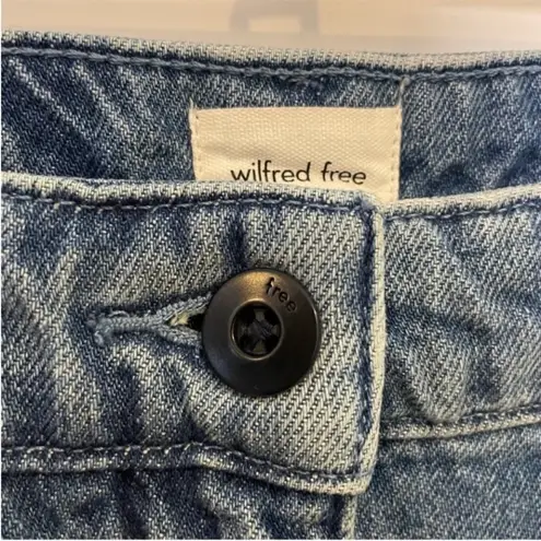 Wilfred Aritzia High Rise Wide Leg Jean in Ocean Medium Blue Size 0 XS