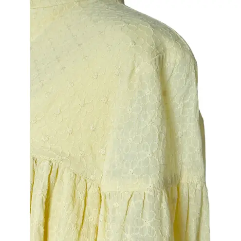 Pamela Love x RTR (Rent The Runway) Yellow Eyelet Dress Women's Size M Cottage Size M