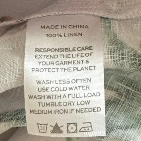 Hill House The Skylar Linen Pants in Sea Creature Women's MED NWT Nautical Beach Purple